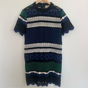 Sea New York Crochet Scalloped Hem Dress Sz 10